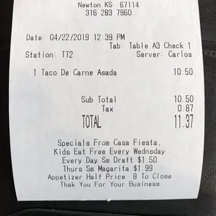 Receipt