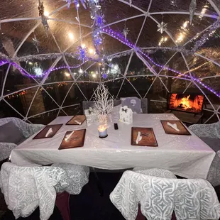 a table set for a party