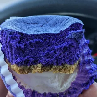 Ube cheesecake.. beautiful color and yummy