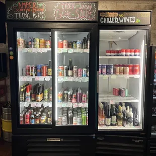 Some of the beer available to take away or drink here.