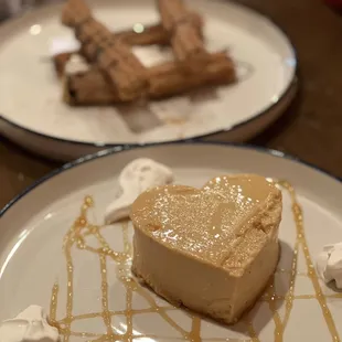 two plates of dessert