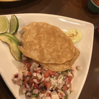 Ceviche Mixta Tostada