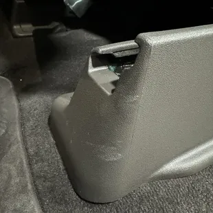 Scuffed driver side plastic