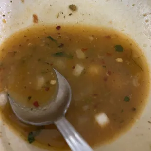 My finished bowl of delicious menudo lol