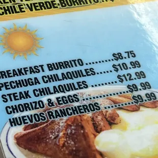 This is the hand menu they hand you when you sit down notice it&apos;s $10.99