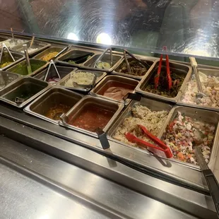 Ceviche with salsa bar