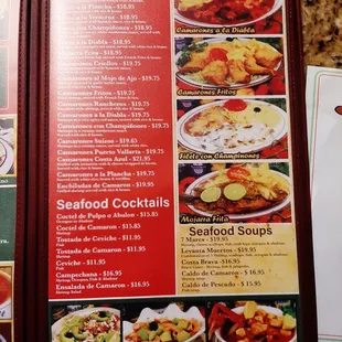 a menu for a mexican restaurant