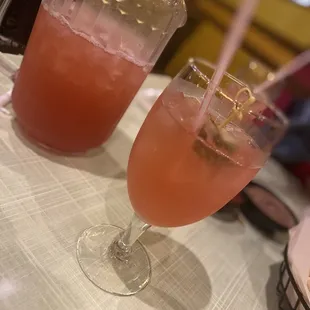 Pitcher of strawberry margarita