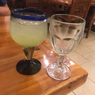 FYI The medium margarita on the left $7.99 Is EXACLY the same size as the small margarita $4.99
