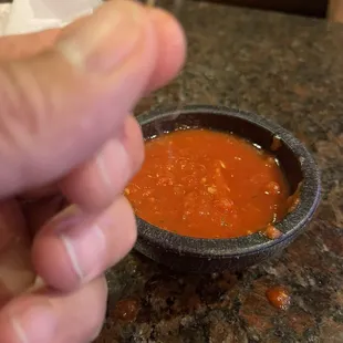 Hair from salsa