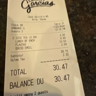 Receipt