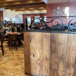 Restaurant seating and decor