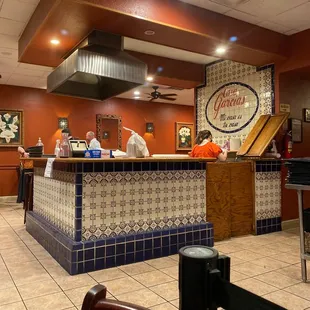 the restaurant's kitchen