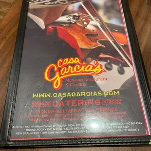 Inside this menu is amazing food!