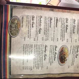 a menu for a mexican restaurant