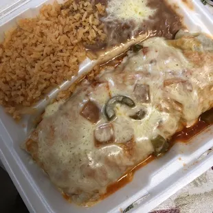Bomb Wet Beef and Chicken Burrito!! BEST LUNCH ALWAYS!!!