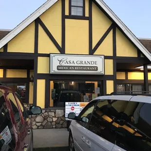 Close up of front doors