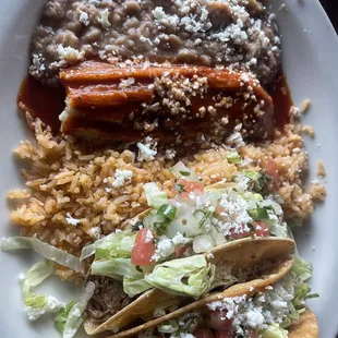 Three item combo came out steaming hot and cooked to perfection!