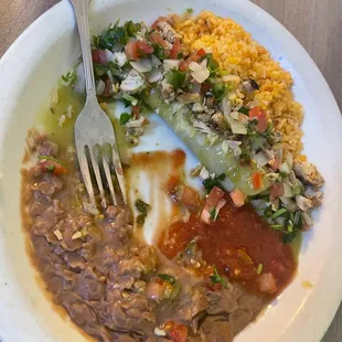 Avacado enchilada plate!