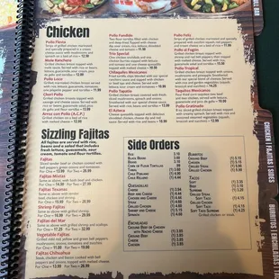 Chicken and side orders