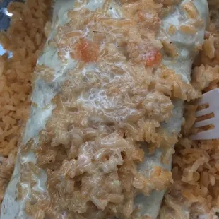 Pollo Fundido burrito Fundido - different than menu described