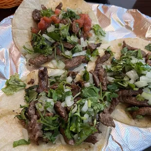 Street tacos, steak