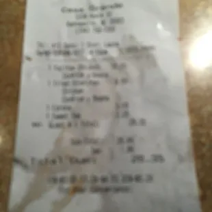 We never saw the put the check down.  It just appeared:). They had the tip suggestions at the bottom so minimal math :)