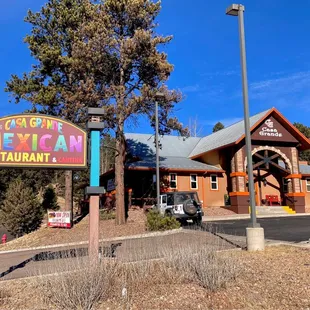 the front of the restaurant