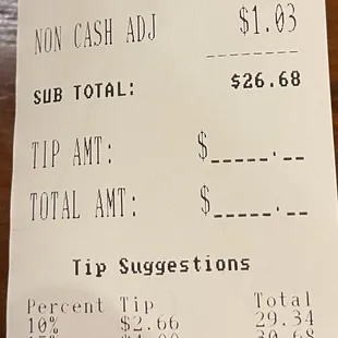 Example of how they add the surcharge for using a credit card.