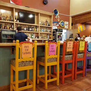 a colorful bar
