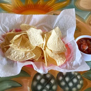 Complimentary Chips with Mild &amp; Chunky Salsa