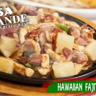 Fajitas with pineapple and bacon!