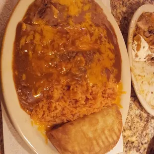 Enchiladas and a taco yum yum!!