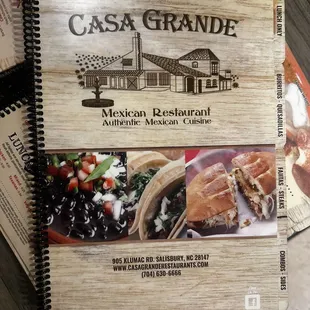 the menus of a mexican restaurant