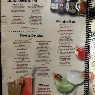 sushi and sashimi, menu