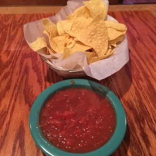 Salsa and chips to start