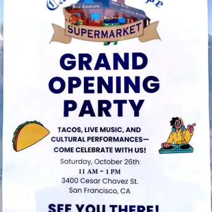 Flyer posted October 25, 2024