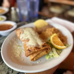 Chicken Chimichanga Suiza