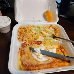 Cheese enchiladas