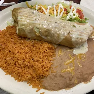 Beef fajitas chimichanga