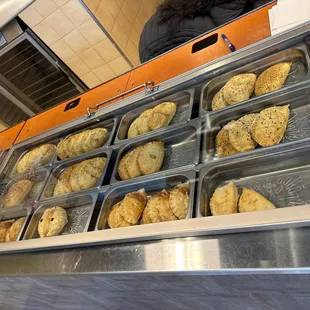 a display of baked goods