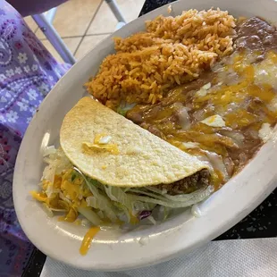 a plate of mexican food