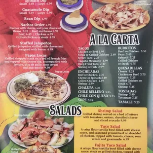 nachos, menu