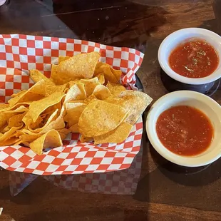 Nice thick chips and tasty salsa