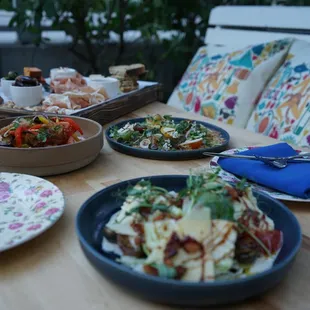 plates of food on a table