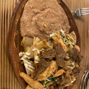 a plate of mexican food