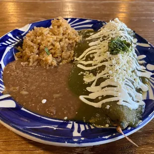 Chicken relleno with Salsa verde