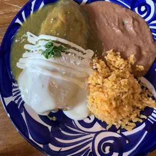 Relleno with Green and Cheese Sauce