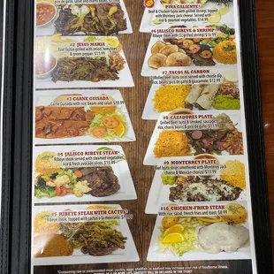 Page 2 menu