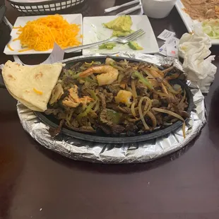 Bland fajitas with no sides.